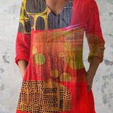 Indira | Weite Bluse mit V-Ausschnitt