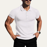 Das Roma Herren-Poloshirt in Rippstruktur mit Stretch