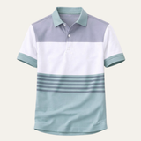 Das Bergamo Herren-Sommerpolo im Colour-Block-Design