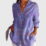 Leichte Bluse mit farbigem Druck