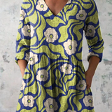 Galina | Lange Bluse mit V-Ausschnitt
