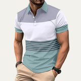 Das Bergamo Herren-Sommerpolo im Colour-Block-Design