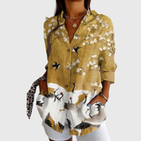 Leichte Bluse mit farbigem Druck