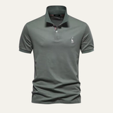 Das Elmwood Herren-Poloshirt aus Baumwolle, gepflegt