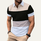 Das Bergamo Herren-Sommerpolo im Colour-Block-Design