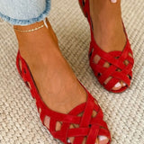 Caterina Flechtsandalen in Fuchsia