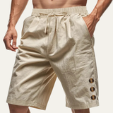 Die Ashbury Herren-Sommershorts mit Tunnelzug und Knopfdetail