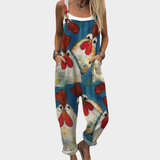 Bequeme Latzhose mit Print