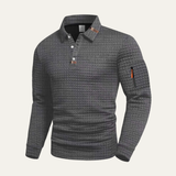 Das Avellino Herren-Poloshirt mit langen Ärmeln, schnelltrocknend und modern