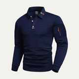 Das Avellino Herren-Poloshirt mit langen Ärmeln, schnelltrocknend und modern