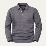 Das Avellino Herren-Poloshirt mit langen Ärmeln, schnelltrocknend und modern