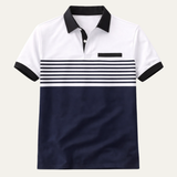 Das Trento Herren-Poloshirt gestreift, in schmaler Passform