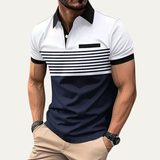 Das Trento Herren-Poloshirt gestreift, in schmaler Passform
