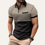 Das Trento Herren-Poloshirt gestreift, in schmaler Passform