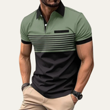 Das Trento Herren-Poloshirt gestreift, in schmaler Passform