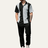 Das Montepulciano Herren Gestreiftes 2-teiliges Freizeit-Set – Hemd und Hose
