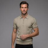 The Ashton Herren-Strickpoloshirt mit Reißverschluss