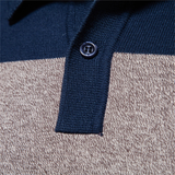 Der Latina Herren-Polopullover aus Baumwolle, gestreift, mit Knopfleiste