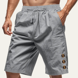 Die Ashbury Herren-Sommershorts mit Tunnelzug und Knopfdetail