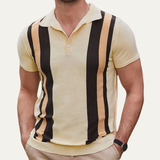 Das Grosseto Herren-Poloshirt aus Strick mit Retro-Streifen