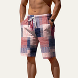 Die Stratford Herren-Sommershorts mit Karomuster und Tunnelzug