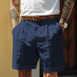 Die Henwick Leinenshorts – tailliert geschnittene Sommershorts für Herren