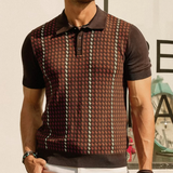 Das Amarone Herren-Poloshirt aus Strick mit Kontrastmuster