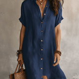 Modern Boho | Leichtes Midikleid aus Leinen