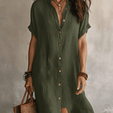 Modern Boho | Leichtes Midikleid aus Leinen