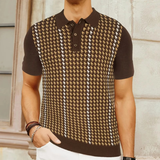 Das Amarone Herren-Poloshirt aus Strick mit Kontrastmuster