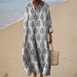 Sommerkleid mit Print, das die Formen betont