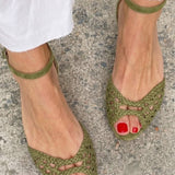 Isadora Flechtsandalen in Gold