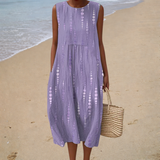 Bequemes Sommerkleid ohne Ärmel