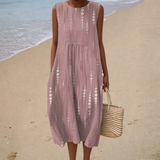 Bequemes ärmelloses Sommerkleid