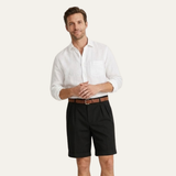 Die Henwick Leinenshorts – geschnittene Sommershorts für Herren