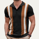 Das Grosseto Herren-Poloshirt aus Strick mit Retro-Streifen