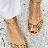 Isadora Flechtsandalen in Gold