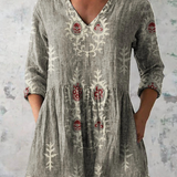 Elise | Longbluse mit V-Ausschnitt