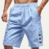 Die Ashbury Herren-Sommershorts mit Tunnelzug und Knopfdetail
