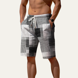 Die Stratford Herren-Sommershorts mit Karomuster und Tunnelzug