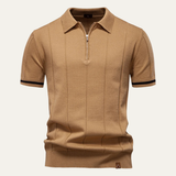 Das San Marino Herren-Poloshirt mit Reißverschluss in schmaler Passform