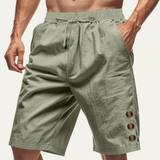 Die Ashbury Herren-Sommershorts mit Tunnelzug und Knopfdetail