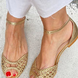 Isadora Flechtsandalen in Gold