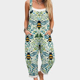 Bequeme Latzhose mit Print