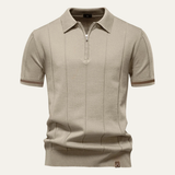 Das San Marino Herren-Poloshirt mit Reißverschluss in schmaler Passform