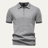 Das San Marino Herren-Poloshirt mit Reißverschluss in schmaler Passform