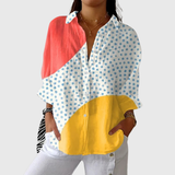 Bedruckte Bluse, leicht und farbig