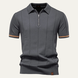 Das San Marino Herren-Poloshirt mit Reißverschluss in schmaler Passform