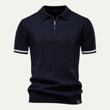 Das San Marino Herren-Poloshirt mit Reißverschluss in schmaler Passform