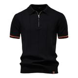 Das San Marino Herren-Poloshirt mit Reißverschluss in schmaler Passform